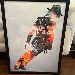 Michael Jackson Framed Silhouette This is is Art Print
